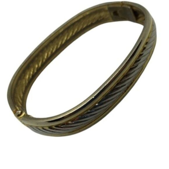 Trj color gold hinge bracelet - Picture 1 of 2